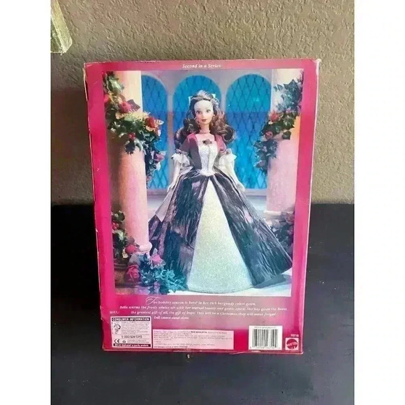 VINTAGE 1997 Holiday Princess Belle Barbie Doll Disney Beauty & the Beast Mattel - Picture 7 of 8
